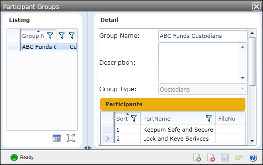 Managing Participant Groups